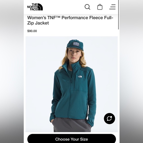 The North Face Jackets & Blazers - The North Face Women’s Fleece Full Zip Jacket Teal Size: Small (EUC! Like new)